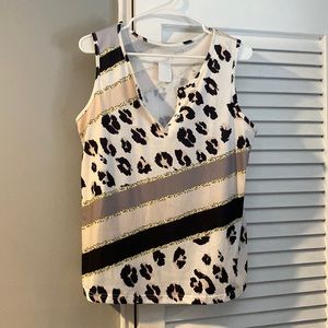 Color block tank top - new with tags- leopard-brand new!